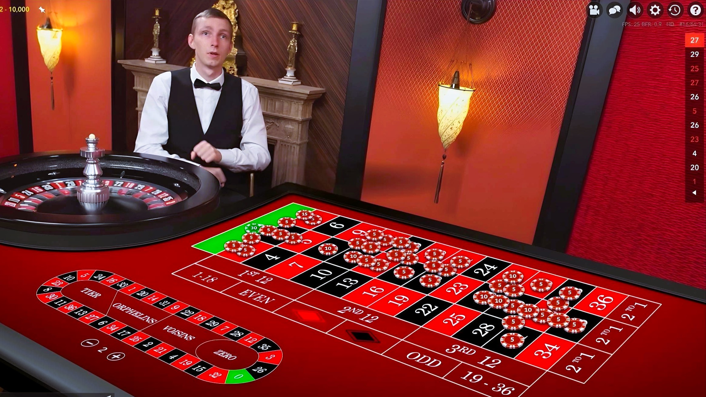 Ruleta s živým krupiérem